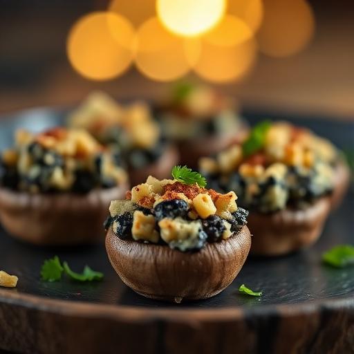 Blue Stuffed Mushrooms