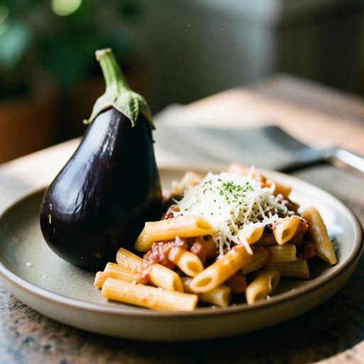 Eggplant (Aubergine) and Ziti Parmesan