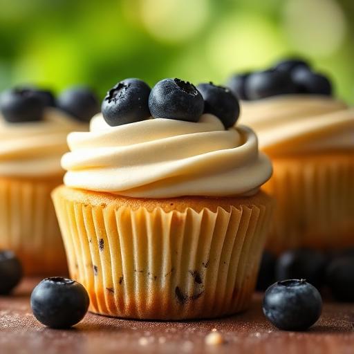Cheesecake Cupcakes with Blueberries