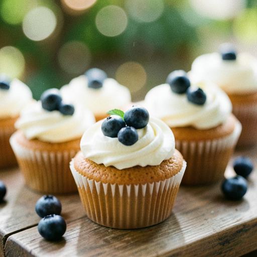 Cheesecake Cupcakes with Blueberries
