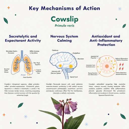 Anti-Oxidant, Anti-Inflammatory Protection, Nervous System Calming, Homeostasis Secretolytic & Expectorant of Activity