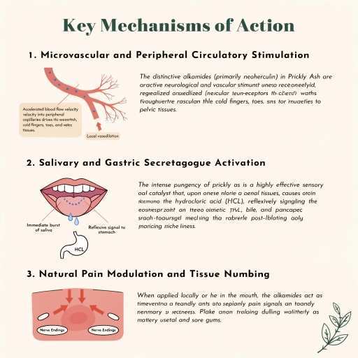 Microvascular & Peripheral Circulatory Stimulation, Salivary & Gastric Secretagogue Activation, Natural Pain Module & Tissue Numbing