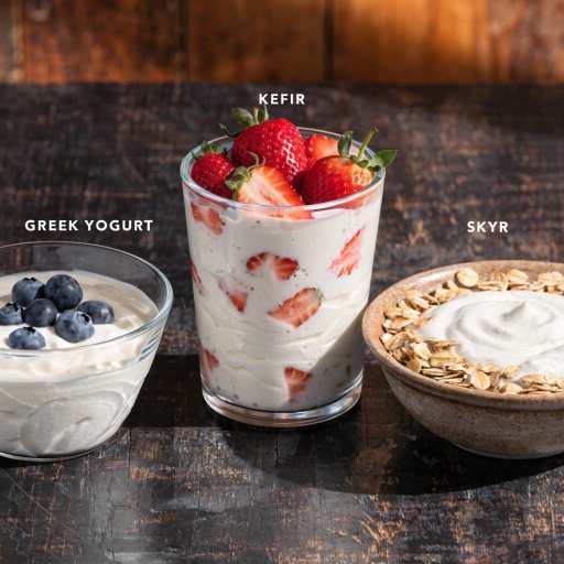Greek Yogurt, Kefir and Skyr