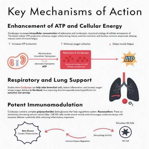 Enhancement of ATP & Cellular Energy, Respiratory & Lung Support, Potent Immunomodulation
