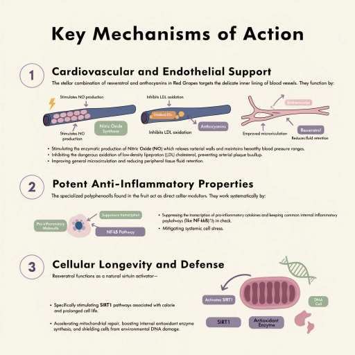Cellular Longevity & Defense, Cardiovascular & Endothelial Support, Potent Anti Inflammatory Properties
