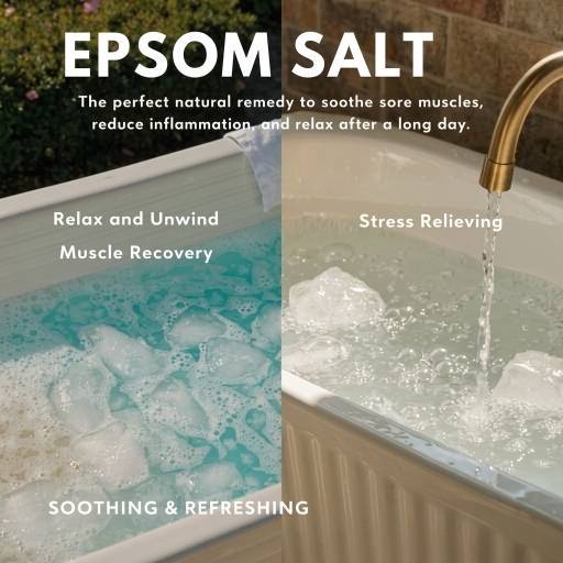 water beverage and salt bath soaks