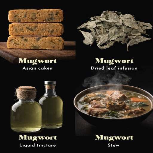 Culinary (Herb Seasoning), Dried Leaf Extract (Tea), Liquid Tincture & Extract & Moxa (Acupuncture)
