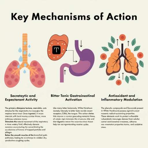 Respiratory Expectorant & Mucolytic Activity, Bitter Receptor Activation & Digestive Stimulation, Cellular Protection & Suppression of Spasm