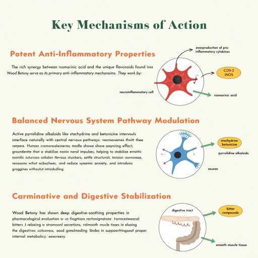 Potent Anti-Inflammatory Properties, Balance Nervous System Pathway Modulation, Carminative & Digestive Stabilization