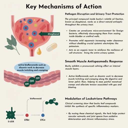 Pathogen Discription & Urinary Tract Protection, Smooth Muscle Relaxation, Modulation of Leukotriene Pathway