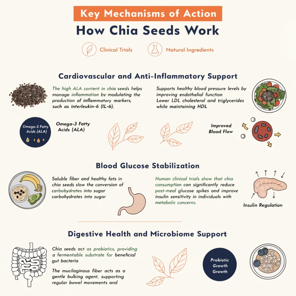 cardiovascular, anti-inflammatory, blood glucose, digestive health, microbiome