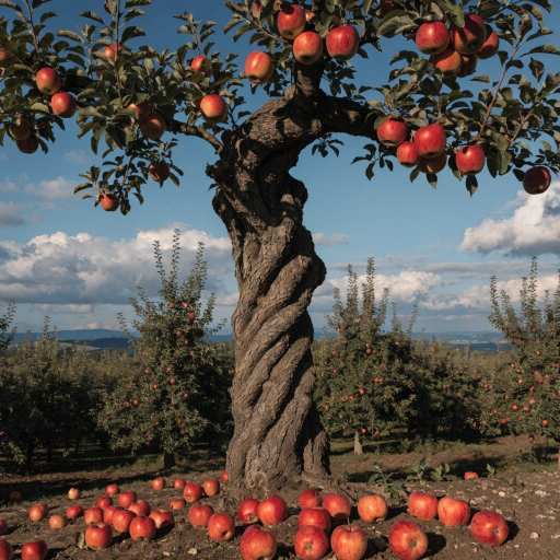 apple tree, fruits
