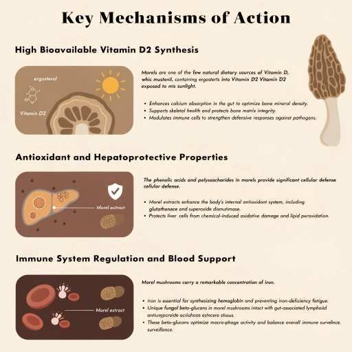 Antioxidant & Hepatoprotective Properties, Immune System Regulation and Blood Support, High Bioavailable Vitamin D2 Synthesis