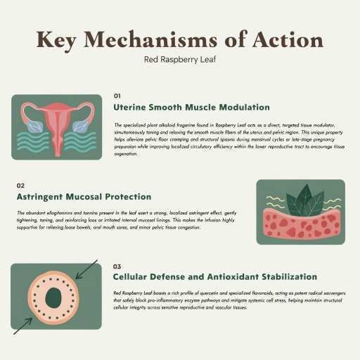 Uterine Smooth Muscle Modulation, Astringent Mucosal Protection, Cellular Defense & Anti-Oxidant Stabilization