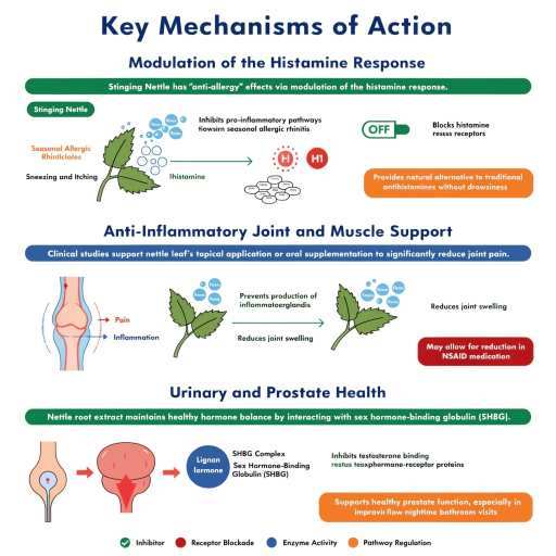 Histamine response, Anti-inflammation of joint & muscle support, and urinary & prostate support