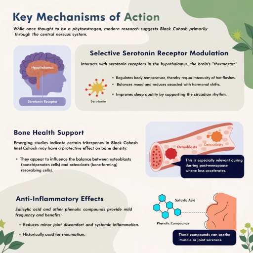 Bone Health, Selective Serotonin Reception Modulation, Anti-Inflammatory, Cell Protection 