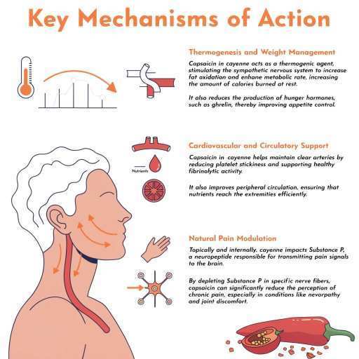 Cardiovascular & Circulatory Support, Natural Pain Modulation, Thermogenis & Weight Management