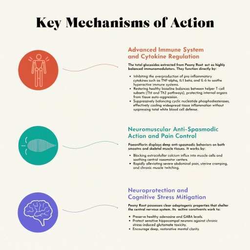 Dual Action Immunomodulation, Neurological Protection & Cognitive Support, Spasmolytic & Circulation Enhancement