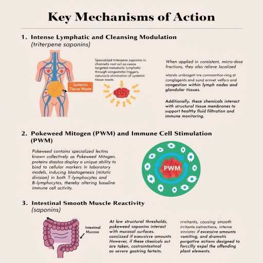 Intestinal Smooth Muscle Regulation, Intense Lymphatic & Cleansing Modulation, Pokeweed Mitigate & Immune Cell Stimulation