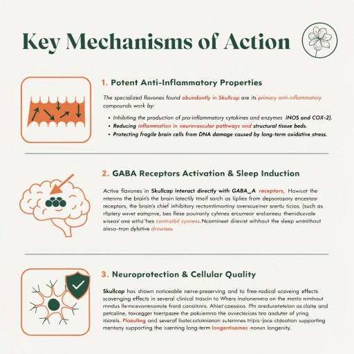 Potent Anti-Inflammatory Properties, GABA Receptors Activation & Sleep Induction, Neuroprotection & Cellular Quality