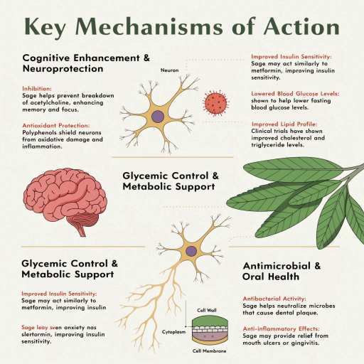 neuroprotection, antimicrobal glycemic, oral health