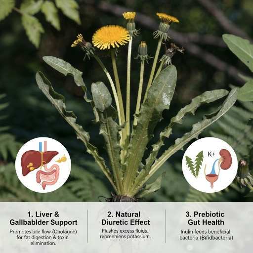 liver & gall bladder support, natural diuretic and Prebiotic Gut Health