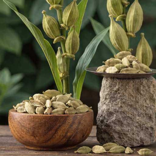black & green seeds and pods
