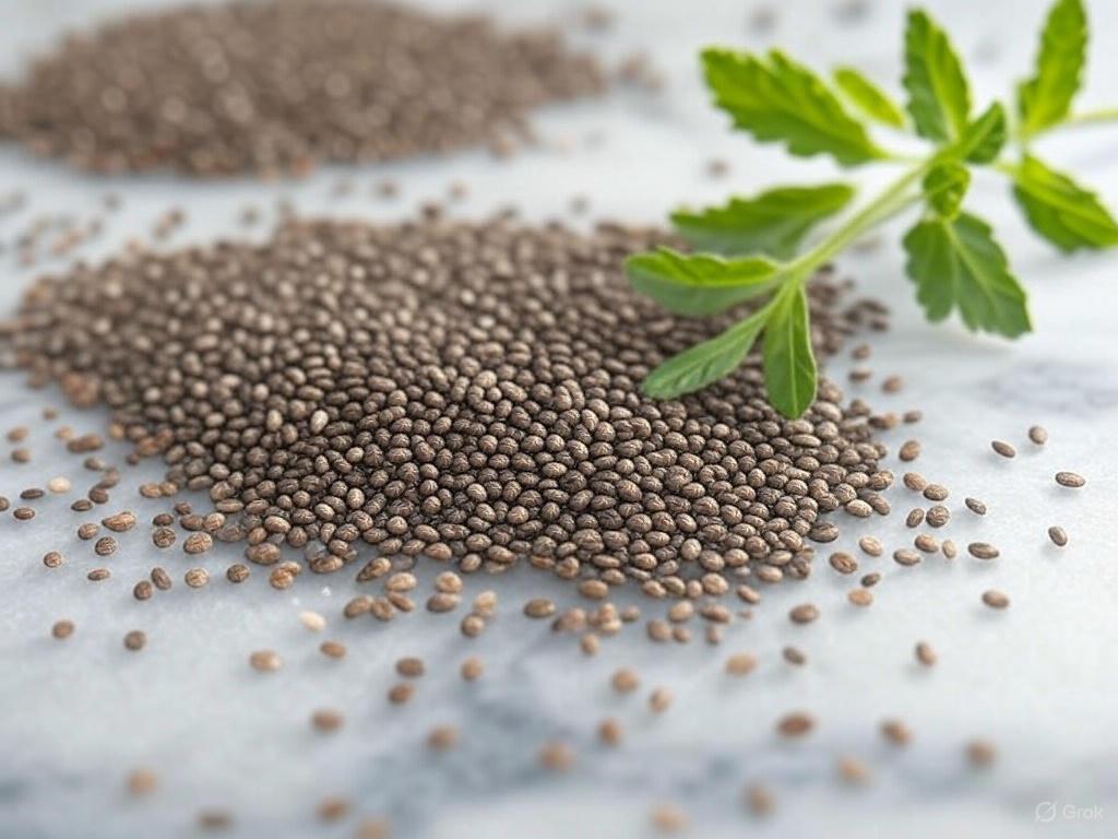 Chia Seeds A complete protein including black, white chia varieties.