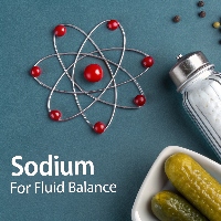 Sodium atom with salt and processed foods