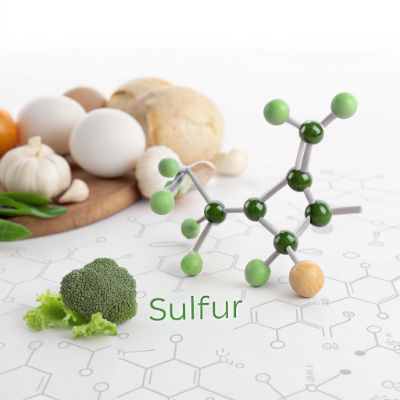 Sulfur is a non-metal element, often obtained through sulfur-containing amino acids like methionine and cysteine.